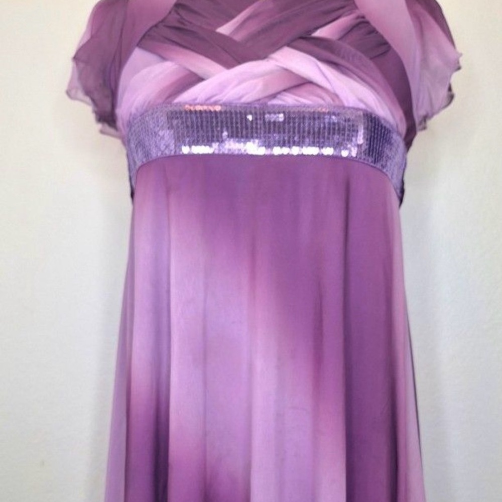 my michelle Purple Ombre Dress with a Purple Sequin Band